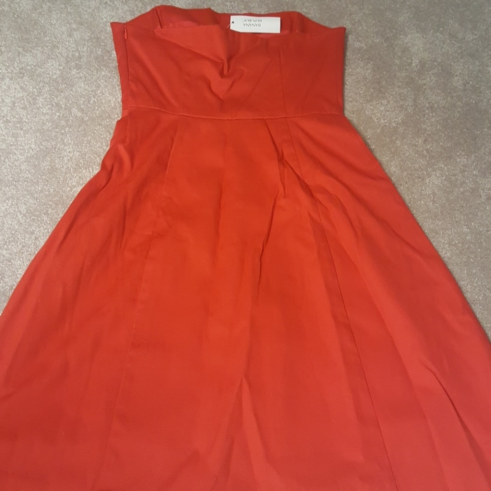 Banana Republic Red Strapless A Line Dress - Picture 5 of 7